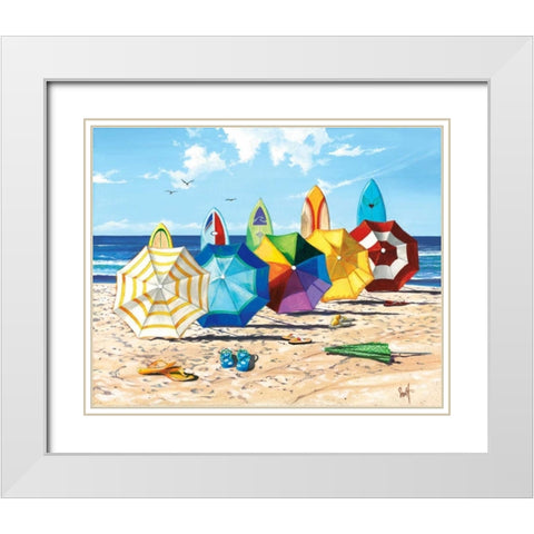 Brellas and Boards White Modern Wood Framed Art Print with Double Matting by Westmoreland, Scott