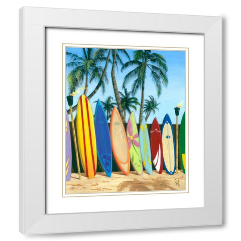 Bunch of Boards White Modern Wood Framed Art Print with Double Matting by Westmoreland, Scott