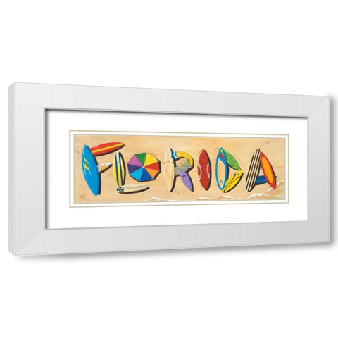 Florida White Modern Wood Framed Art Print with Double Matting by Westmoreland, Scott