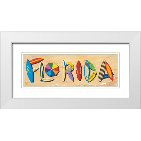 Florida White Modern Wood Framed Art Print with Double Matting by Westmoreland, Scott