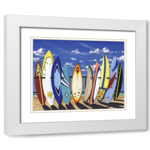 Group Hug White Modern Wood Framed Art Print with Double Matting by Westmoreland, Scott