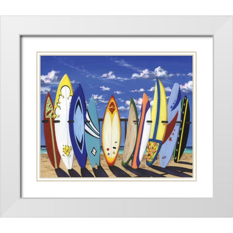 Group Hug White Modern Wood Framed Art Print with Double Matting by Westmoreland, Scott