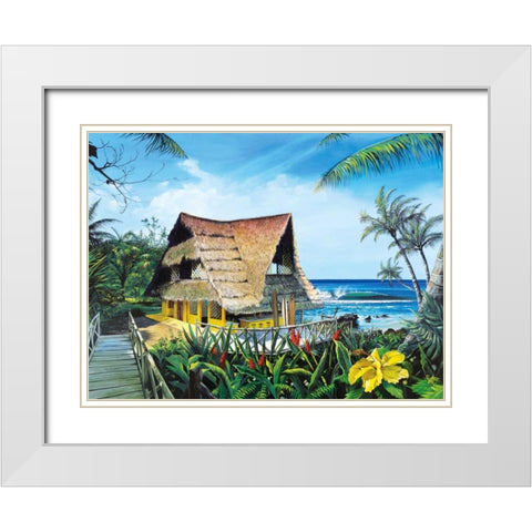 Hawaiian Hideaway White Modern Wood Framed Art Print with Double Matting by Westmoreland, Scott