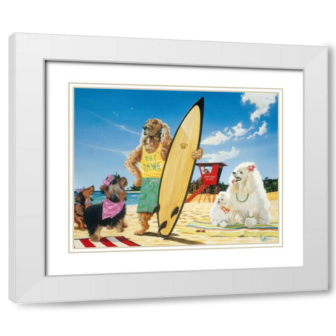 Hot Dawg White Modern Wood Framed Art Print with Double Matting by Westmoreland, Scott