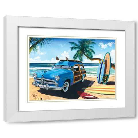 Old Friends White Modern Wood Framed Art Print with Double Matting by Westmoreland, Scott