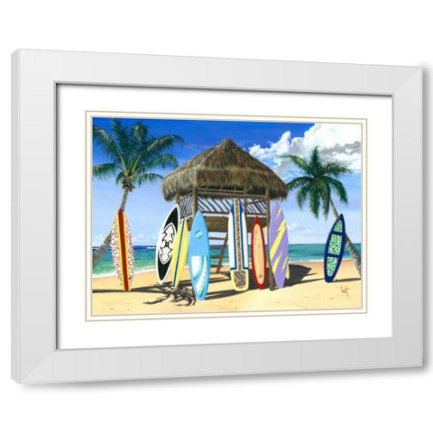 Our Gang White Modern Wood Framed Art Print with Double Matting by Westmoreland, Scott