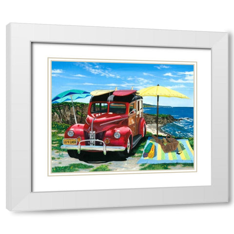 Palisades Picnic White Modern Wood Framed Art Print with Double Matting by Westmoreland, Scott