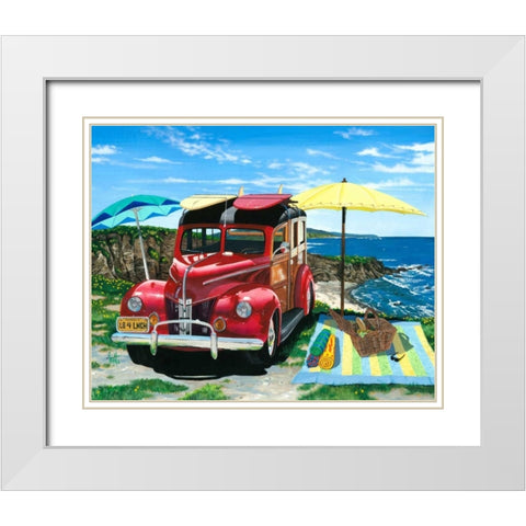 Palisades Picnic White Modern Wood Framed Art Print with Double Matting by Westmoreland, Scott