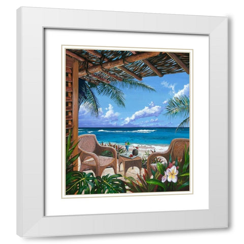 Paradise Porch White Modern Wood Framed Art Print with Double Matting by Westmoreland, Scott