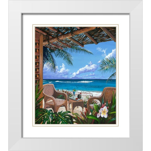 Paradise Porch White Modern Wood Framed Art Print with Double Matting by Westmoreland, Scott