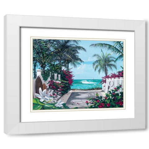 Pathway to Paradise White Modern Wood Framed Art Print with Double Matting by Westmoreland, Scott