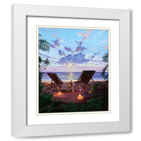 Two If by Sea White Modern Wood Framed Art Print with Double Matting by Westmoreland, Scott