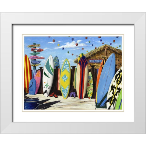 Surf Shack White Modern Wood Framed Art Print with Double Matting by Westmoreland, Scott