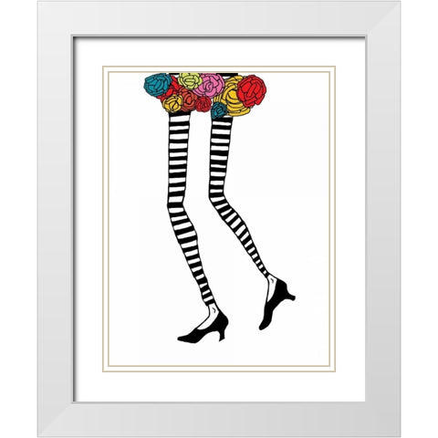 Skinny Legs 1 White Modern Wood Framed Art Print with Double Matting by Weiss, Jan