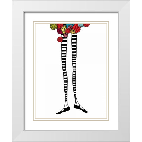 Skinny Legs 2 White Modern Wood Framed Art Print with Double Matting by Weiss, Jan