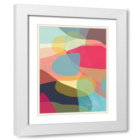 Layered Earth One White Modern Wood Framed Art Print with Double Matting by Weiss, Jan