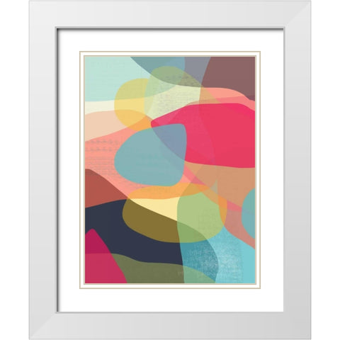 Layered Earth One White Modern Wood Framed Art Print with Double Matting by Weiss, Jan