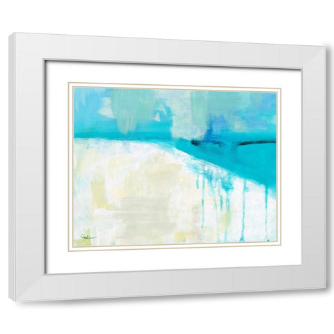 Coastal Blues 1 White Modern Wood Framed Art Print with Double Matting by Weiss, Jan