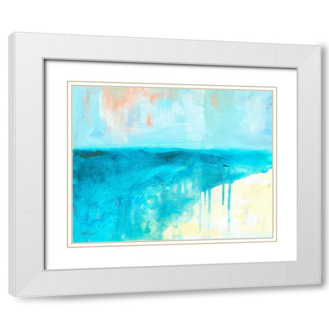 Coastal Blues 2 White Modern Wood Framed Art Print with Double Matting by Weiss, Jan