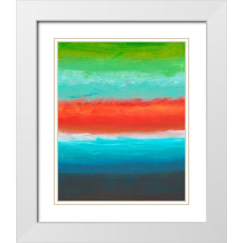 Night Coast Three White Modern Wood Framed Art Print with Double Matting by Weiss, Jan