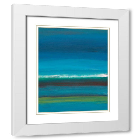 Night Coast One White Modern Wood Framed Art Print with Double Matting by Weiss, Jan