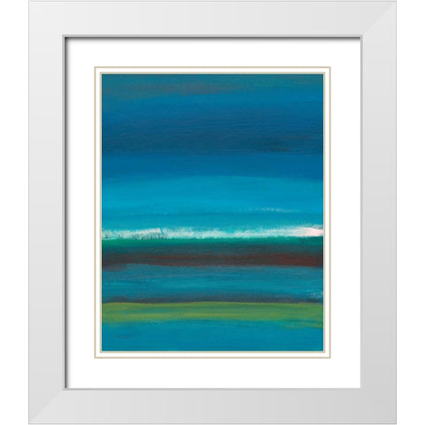 Night Coast One White Modern Wood Framed Art Print with Double Matting by Weiss, Jan