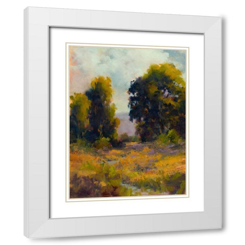 Eucalyptus Path White Modern Wood Framed Art Print with Double Matting by Weil, Alice