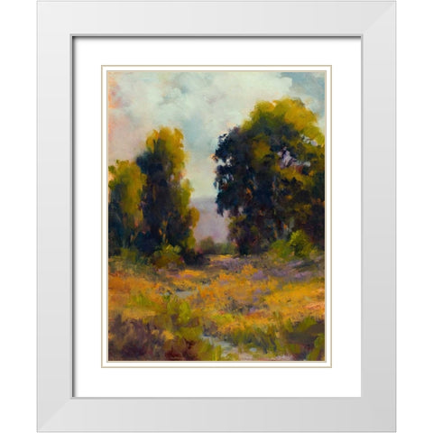 Eucalyptus Path White Modern Wood Framed Art Print with Double Matting by Weil, Alice