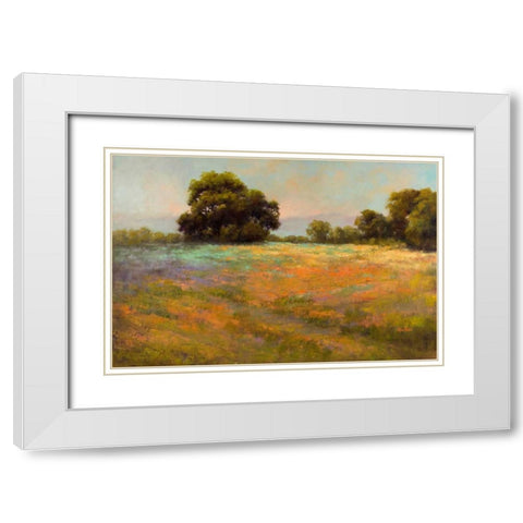 Spring Meadow White Modern Wood Framed Art Print with Double Matting by Weil, Alice