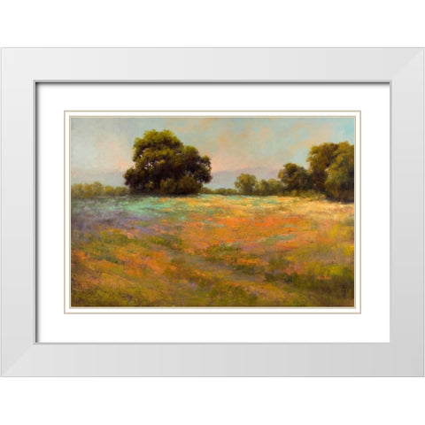Spring Meadow White Modern Wood Framed Art Print with Double Matting by Weil, Alice