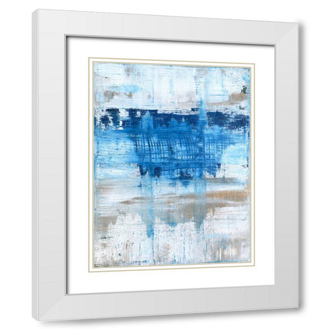 Splash White Modern Wood Framed Art Print with Double Matting by Weaverling, Julie