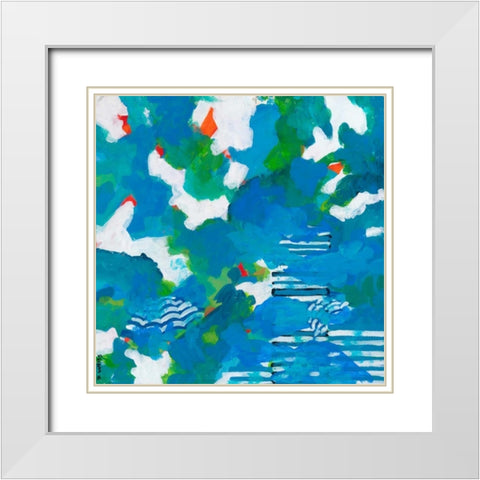 Adriatic White Modern Wood Framed Art Print with Double Matting by Weiss, Jan