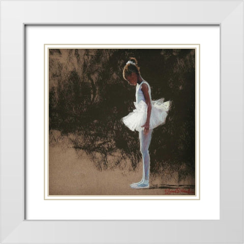 Anticipation White Modern Wood Framed Art Print with Double Matting by Wilson, Richard