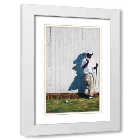 Saturdays Choice White Modern Wood Framed Art Print with Double Matting by Wilson, Richard