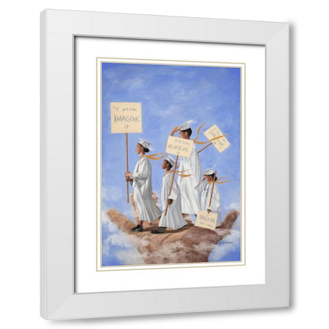 What the Future Holds White Modern Wood Framed Art Print with Double Matting by Wilson, Richard