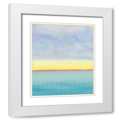 Meadow 2 White Modern Wood Framed Art Print with Double Matting by Weiss, Jan