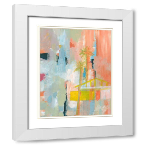 Desert Living 1 White Modern Wood Framed Art Print with Double Matting by Weiss, Jan