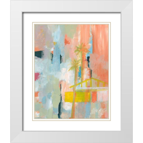 Desert Living 1 White Modern Wood Framed Art Print with Double Matting by Weiss, Jan