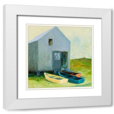 Boat House White Modern Wood Framed Art Print with Double Matting by Wakefield, Martha