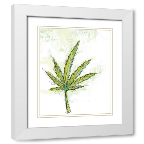 Northern Lights White Modern Wood Framed Art Print with Double Matting by Weiss, Jan