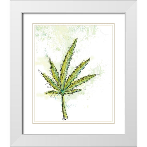 Northern Lights White Modern Wood Framed Art Print with Double Matting by Weiss, Jan