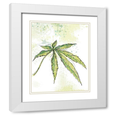 Blue Dream White Modern Wood Framed Art Print with Double Matting by Weiss, Jan