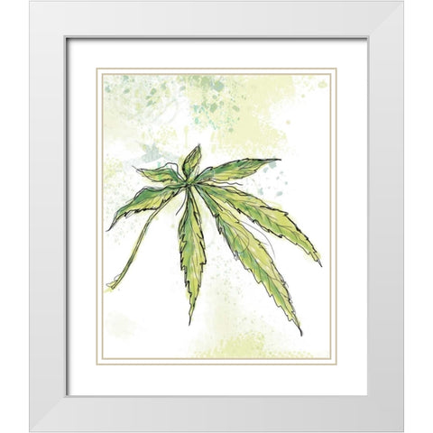 Blue Dream White Modern Wood Framed Art Print with Double Matting by Weiss, Jan