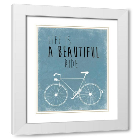 A Beautiful Ride White Modern Wood Framed Art Print with Double Matting by Weiss, Jan