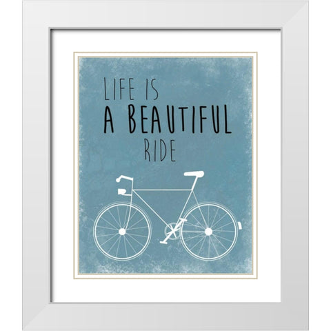 A Beautiful Ride White Modern Wood Framed Art Print with Double Matting by Weiss, Jan