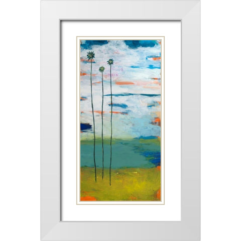 Desert Palms White Modern Wood Framed Art Print with Double Matting by Weiss, Jan