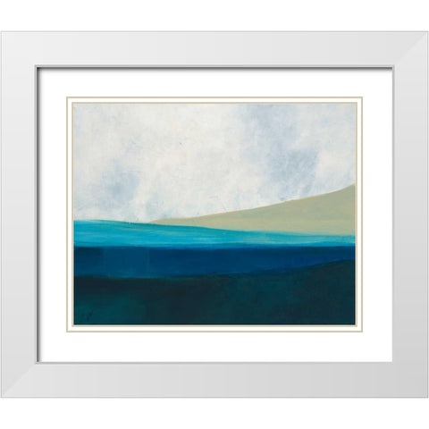 Layered Earth 1 White Modern Wood Framed Art Print with Double Matting by Weiss, Jan