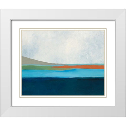 Layered Earth 4 White Modern Wood Framed Art Print with Double Matting by Weiss, Jan