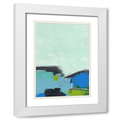 Landscape No. 98 White Modern Wood Framed Art Print with Double Matting by Weiss, Jan