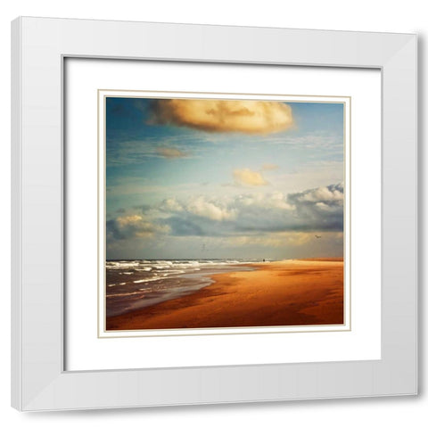 Dream Beach White Modern Wood Framed Art Print with Double Matting by Wuestenhagen, Dirk